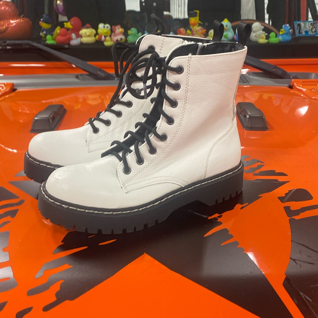 New White Brand New Doc Martin Style Boots